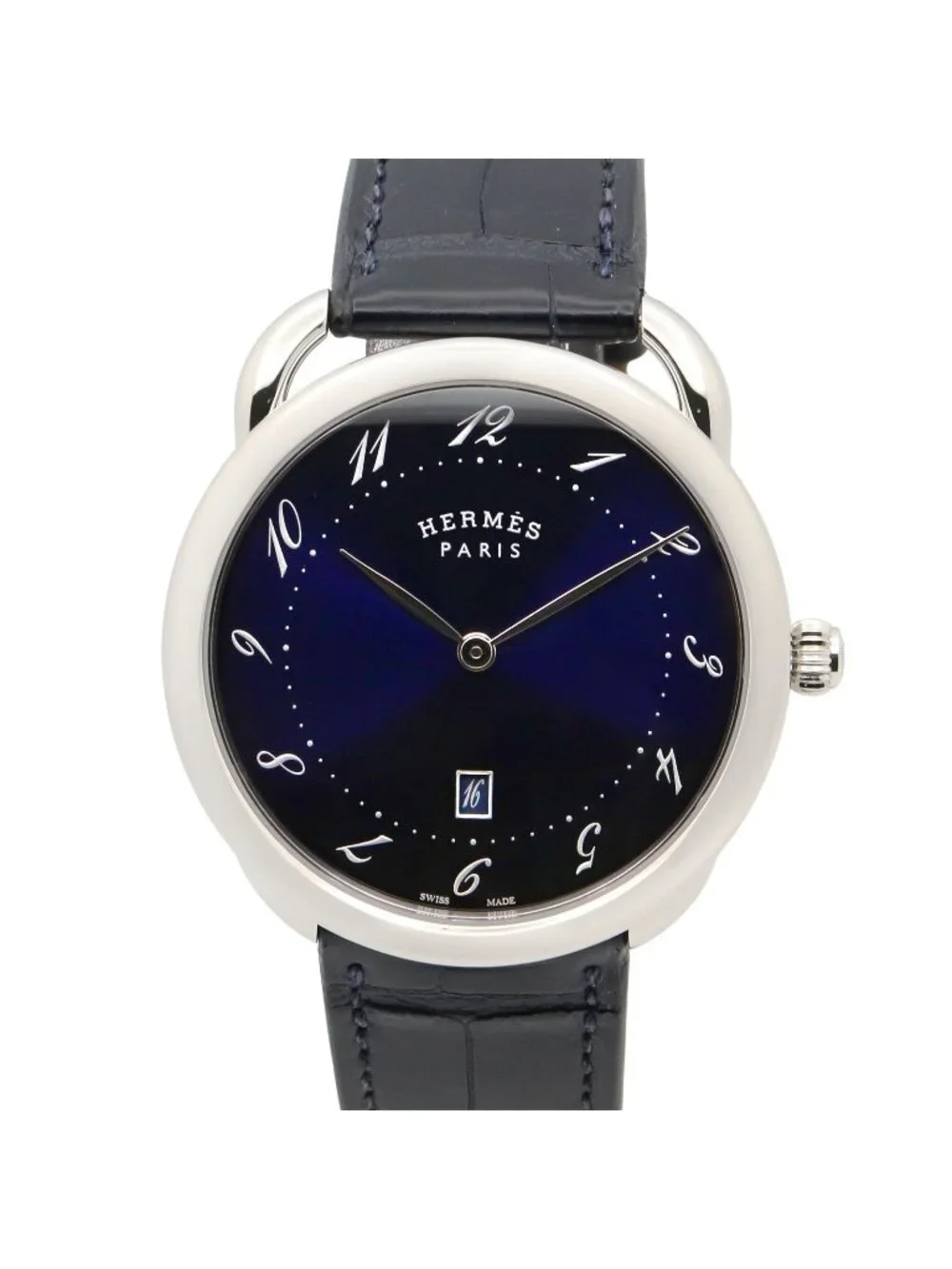 Hermes Watch Arceau 40 Blue Stainless Steel